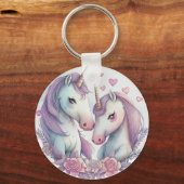 Jij, mijn liefde, bent een echte Unicorn Ronde Pil Sleutelhanger (Voorkant)