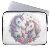 Jij, mijn liefste, bent een echte unicorn laptop sleeve (Voorkant)