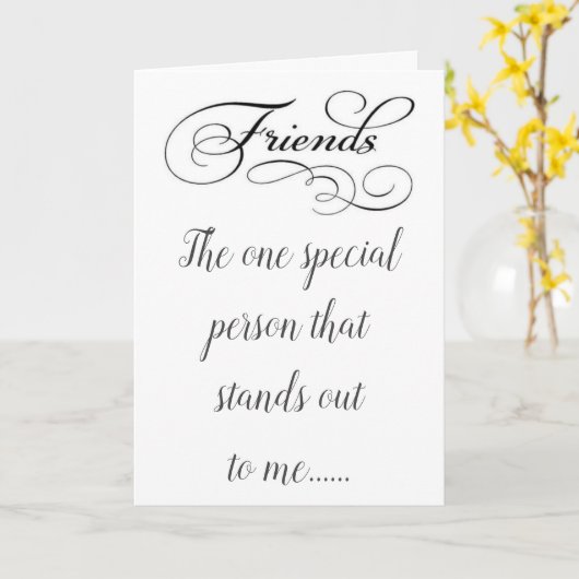 JIJ, MIJN VRIEND OF VRIENDIN, WENSTE DE GELUKKIGST KAART (Gele Bloem)