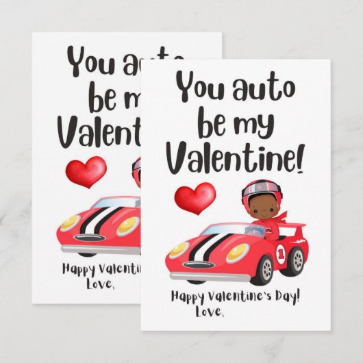 Jij moet mijn Valentijn zijn Klas Kaart (Voorkant / Achterkant)