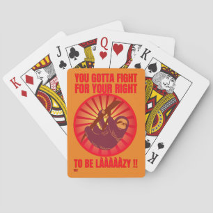 "JIJ MOET VECHTEN VOOR JE RECHT." POKERKAARTEN
