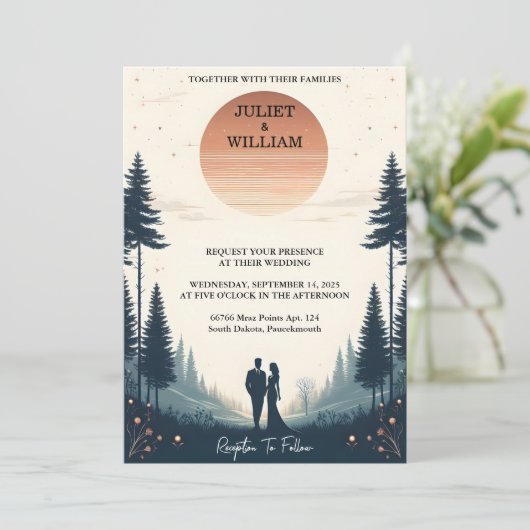 Jij Nacht Zonsondergang Sterren Maan Wolk Schemeri Kaart (Staand voorkant)