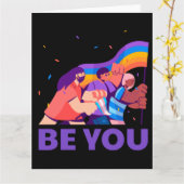 Jij ook. LGBT+Pride. Regenboogvlag Kaart (Gele Bloem)