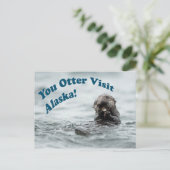 Jij Otter Bezoek Alaska Briefkaart (Staand voorkant)