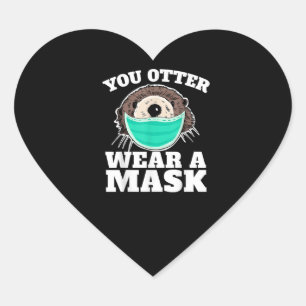 Jij Otter Draag een grappig maatschappelijk vervor Hart Sticker