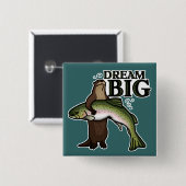Jij Otter Dream Big Vierkante Button 5,1 Cm (Voorkant /achterkant)