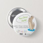 Jij Otter Help! Ronde Button 5,7 Cm (Voorkant /achterkant)
