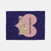 Jij Otter houdt van me Fleece Deken (Voorkant (Horizontaal))