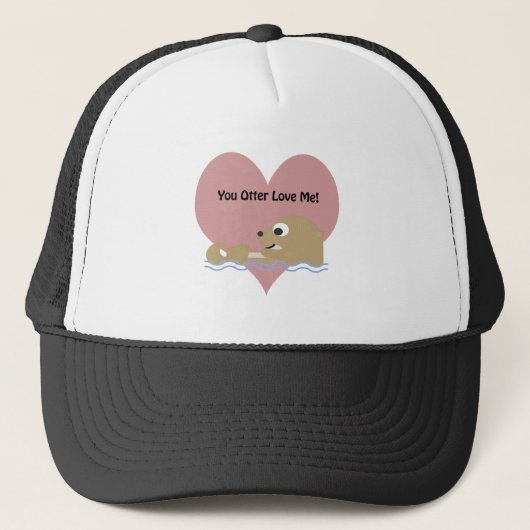 Jij Otter houdt van me Trucker Pet (Voorkant)