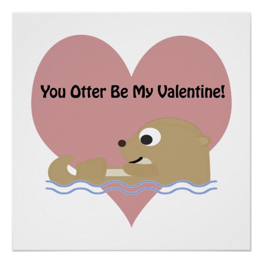 Jij Otter Is Mijn Valentijn Poster (Voorkant)