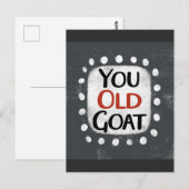 Jij oude geit Briefkaart (Voorkant / Achterkant)