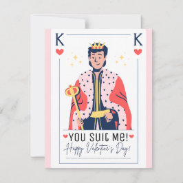 Jij past bij mij Koning van Harten Valentijn Notitiekaartje