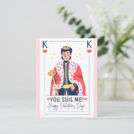 Jij past bij mij Koning van Harten Valentijn Notitiekaartje
