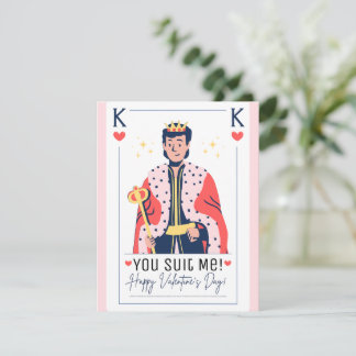 Jij past bij mij Koning van Harten Valentijn Notitiekaartje