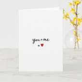 Jij Plus Ik Is Even Liefde Kaart (Gele Bloem)