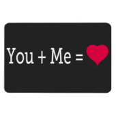 Jij plus Me is gelijk aan het hart — 4x6 Magneet (Horizontaal)