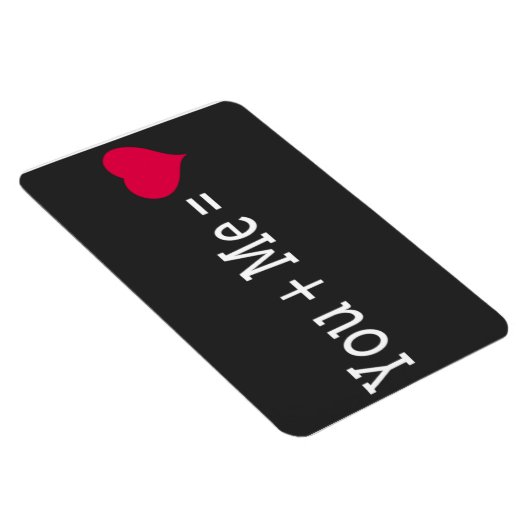 Jij plus Me is gelijk aan het hart — 4x6 Magneet (Rechterzijde)