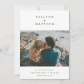 Jij Plus mij | Eenvoudige moderne namen | Sage Save The Date (Voorkant)