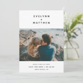 Jij Plus mij | Eenvoudige moderne namen | Zwart Save The Date (Staand voorkant)