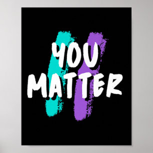Jij Preventie van zelfmoord bewustzijn Mentale Gez Poster
