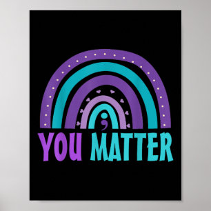 Jij Preventie van Zelfmoord Bewustzijn Regenboog P Poster
