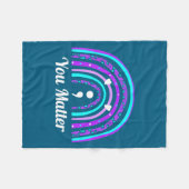 Jij puntkomma - Suïcidebewustzijn Fleece Deken (Voorkant (Horizontaal))