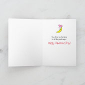 Jij rijdt me bananen grappige Valentijnsdag Feestdagen Kaart (Binnen)