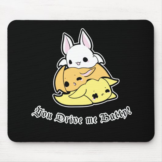 Jij rijdt me vast. Muismat (Voorkant)