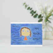 Jij ROCK! Briefkaart (Staand voorkant)