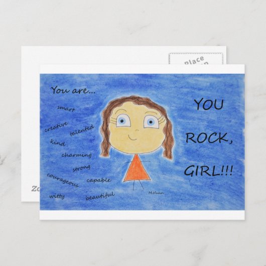 Jij ROCK! Briefkaart (Voorkant / Achterkant)