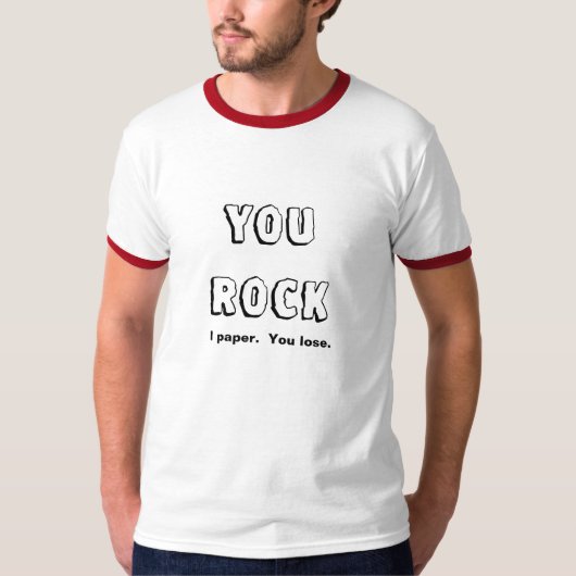 JIJ ROCK I papier. Je verliest. T-shirt (Voorkant)