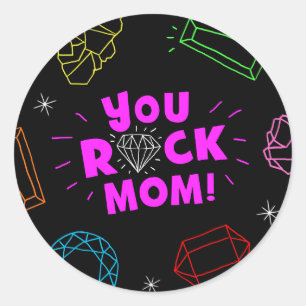 Jij Rock Ma Gemstone Pattern Ronde Sticker