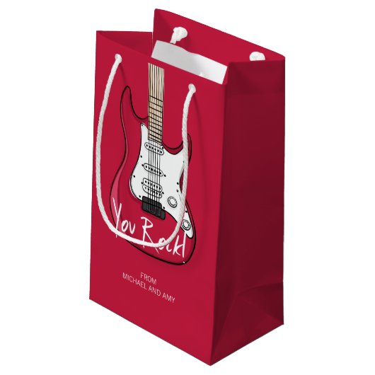 Jij Rock Valentijnsdag Gift Bag Klein Cadeauzakje (Achterkant Gekanteld)