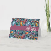Jij rockt juweel getint bedankkaart (Voorkant)