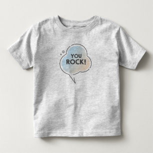 Jij rockt tekst in chat wolk emoji kinder shirts