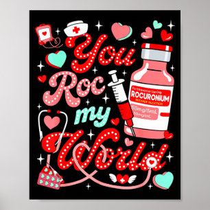 Jij Rokt Mijn Wereld Verpleegster Valentijnsdag Er Poster