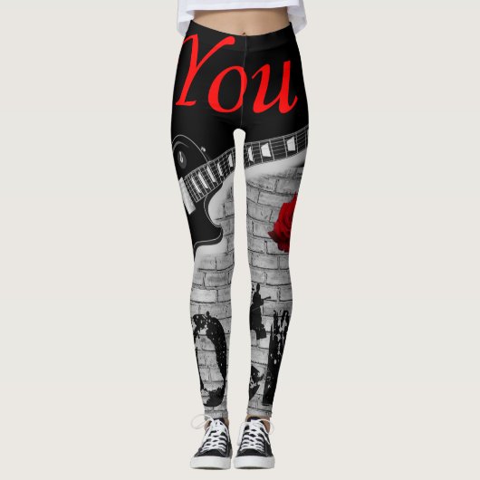jij rookt zwarte rode leggings (Voorkant)