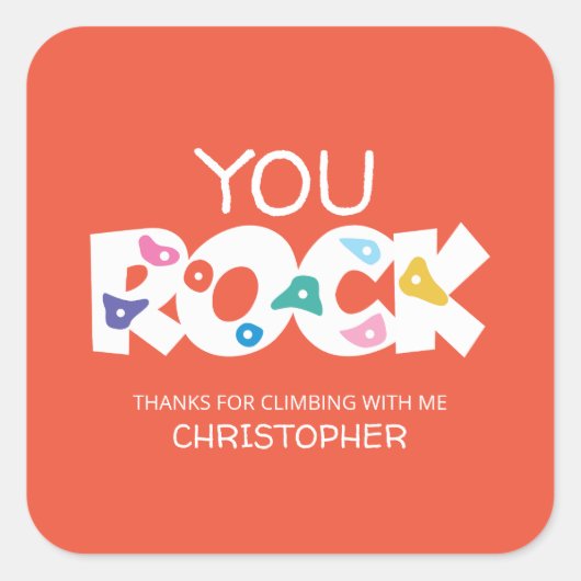 Jij rotsklimmen Dank je Sticker (Voorkant)