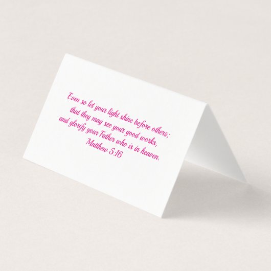 Jij schijnt | Mini Aanmoediging & Dank u kaart. Kaart (Achterkant)