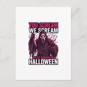Jij Schreeuwt Wij Halloween Ghostface Bloederige M Briefkaart