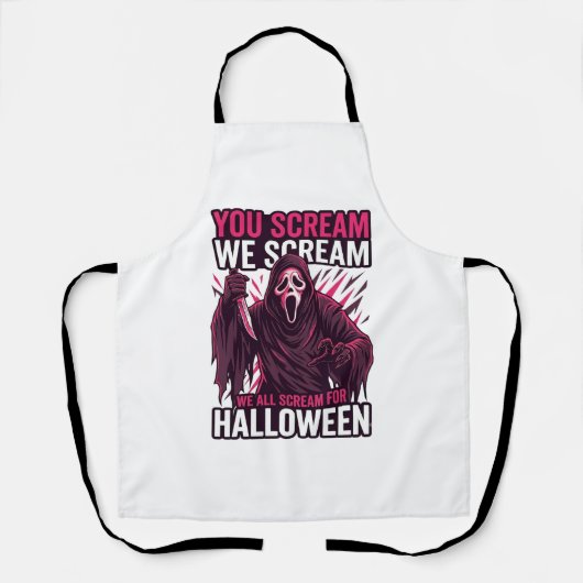 Jij Schreeuwt Wij Halloween Ghostface Bloederige M Schort (Voorkant)