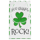 Jij (Sham) Rock Green Shamrock Clover Congrats Klein Cadeauzakje (Achterkant)