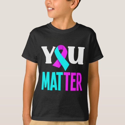 Jij steunt het voorkómen van zelfmoord t-shirt (Voorkant)