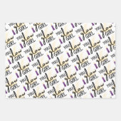 Jij Straalt Meisje Inpakpapier Plat Vel Set van 3 (Voorkant)