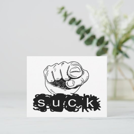 Jij Suck Briefkaart (Staand voorkant)