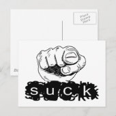 Jij Suck Briefkaart (Voorkant / Achterkant)