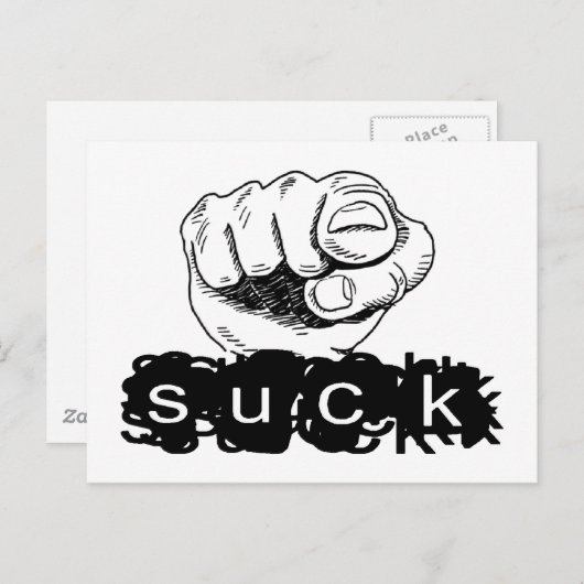 Jij Suck Briefkaart (Voorkant / Achterkant)