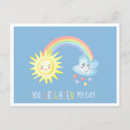 Jij verlicht mijn dag | Regenboogkinderen Valentij Feestdagenkaart
