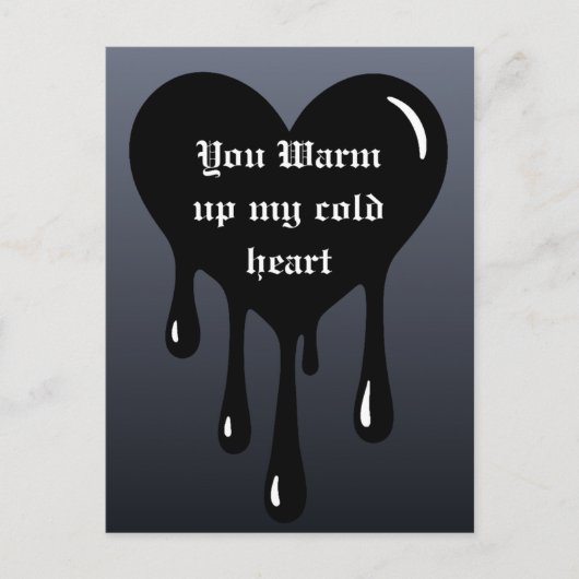 Jij Verwarmt Mijn Koude Dode Hart Briefkaart (Voorkant)