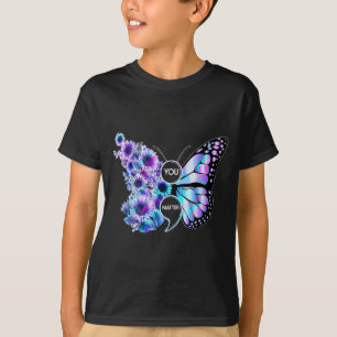 Jij Vlinder Zonnebloem Preventie van Zelfmoord Bew T-shirt